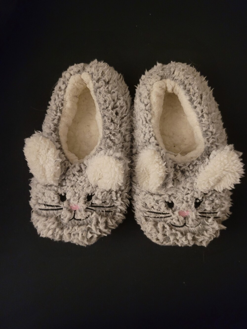 Cozylook Gray Bunny Slippers Size 11-13